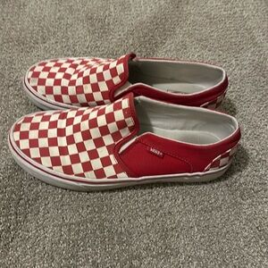 Red checkered vans